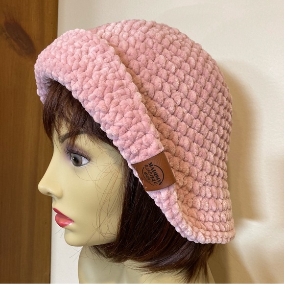 Price Drop - Rose blush, super soft, squishy, bucket hat.Harry Styles Chic  NEW - Picture 7 of 10